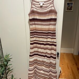 House of Harlow Striped Sleeveless Knit Dress